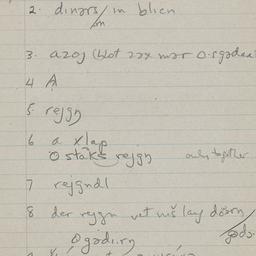 Eastern questionnaire, blue...