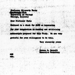 Letter from Rowena S. Hadse...