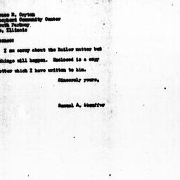 Letter from Samuel A. Stouf...