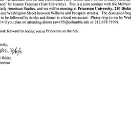 Announcements, 2001-04-06. ...