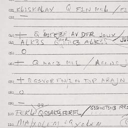 Eastern questionnaire, answ...
