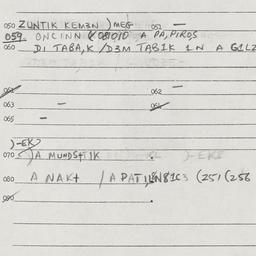 Eastern questionnaire, answ...