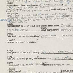 Western questionnaire, answ...