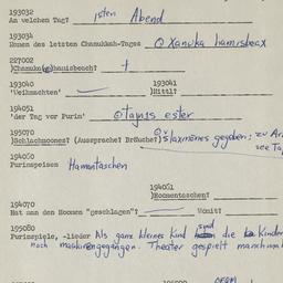 Western questionnaire, answ...