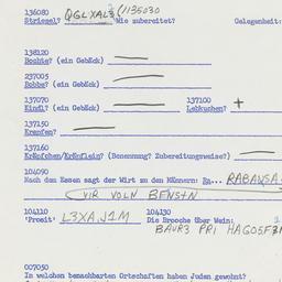Western questionnaire, answ...
