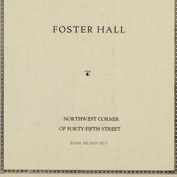 Foster Hall, 45 Street