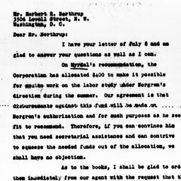 Letter from Charles Dollard...