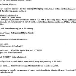 Announcements, 2002-04-11. ...