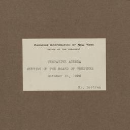 Board Meeting, 10/15/1929