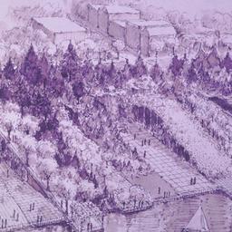 Aerial perspective drawing.
