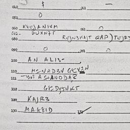 Eastern questionnaire, answ...