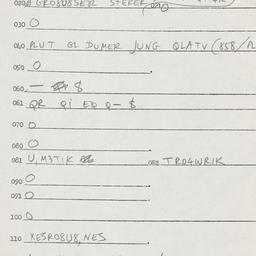 Eastern questionnaire, answ...