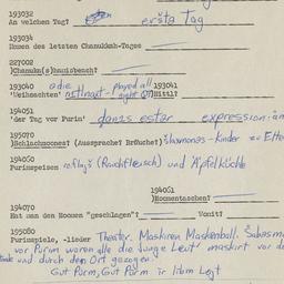 Western questionnaire, answ...