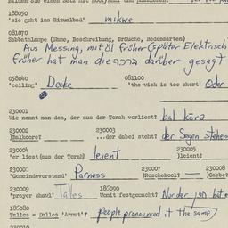 Western questionnaire, answ...