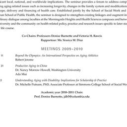 Schedules, Aging & Heal...