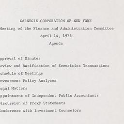 Meeting of the Finance and ...