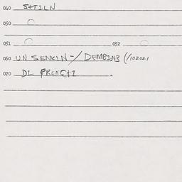 Eastern questionnaire, answ...