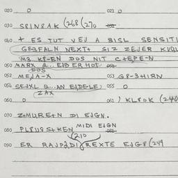 Eastern questionnaire, answ...