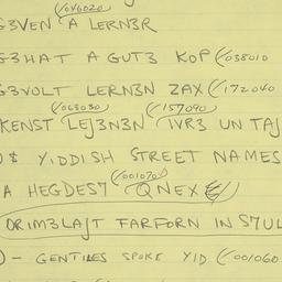 Eastern questionnaire, answ...