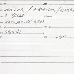 Eastern questionnaire, answ...