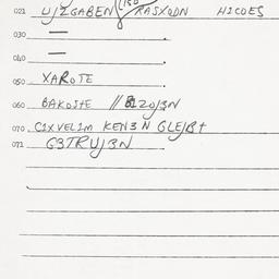 Eastern questionnaire, answ...