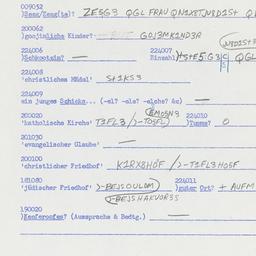 Western questionnaire, answ...