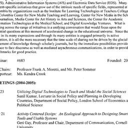 Schedules, New Media Teachi...