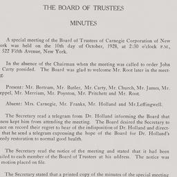 Board Meeting, 10/10/1928