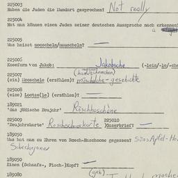 Western questionnaire, answ...