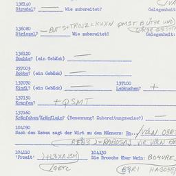Western questionnaire, answ...