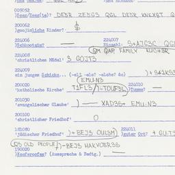 Western questionnaire, answ...