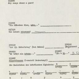 Western questionnaire, answ...