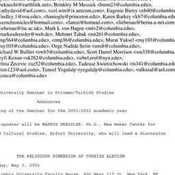 Announcements, 2002-05-03. ...