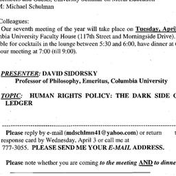 Announcements, 2002-04-09. ...