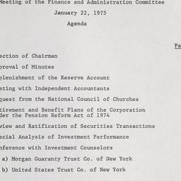 Meeting of the Finance and ...
