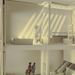 Model, interior view.