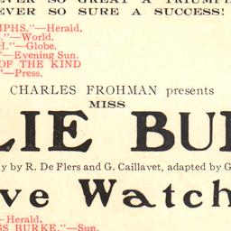 Lyceum Theatre Miss Billie ...