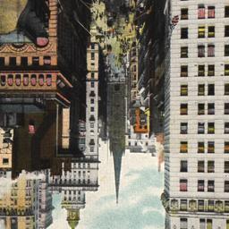 New York, Wall St. Birds Ey...