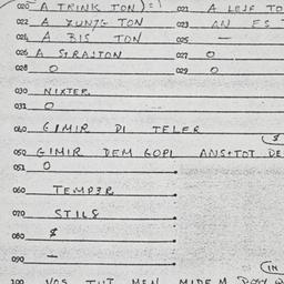 Eastern questionnaire, answ...