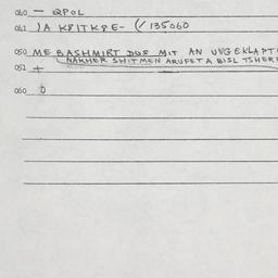 Eastern questionnaire, answ...