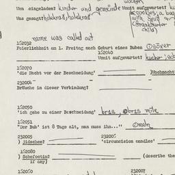 Western questionnaire, answ...