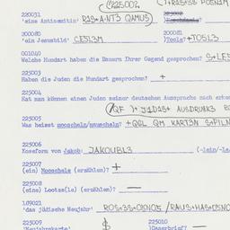 Western questionnaire, answ...