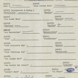 Western questionnaire, answ...