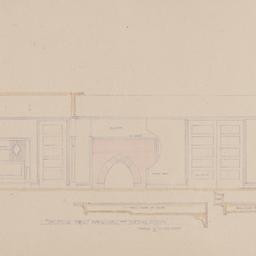 Section through hall and si...