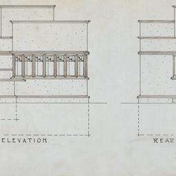 Front, rear elevations