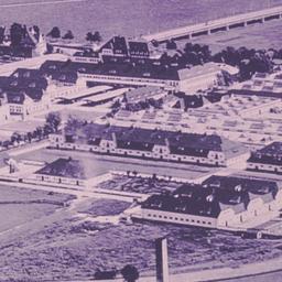 Aerial view, housing settle...