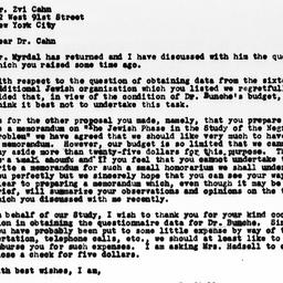 Letter from Guy B. Johnson ...