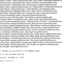 Announcements, 2002-11-20. ...