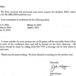 Correspondence, 2003-07-10....