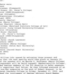 Minutes, 2002-12-12. Cinema...